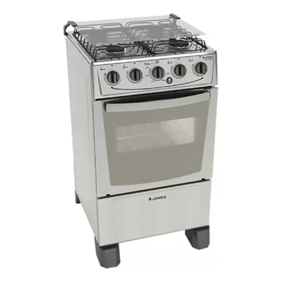 Cocinas A Gas James C105 B Inox 4 H Sensacion