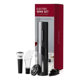 Saca Rolhas Abridor De Vinho Automåtico Elétrico Kit V8 Iisank Saca Rolhas Abridor De Vinho Automåtico Elétrico Kit V8 Iisank
