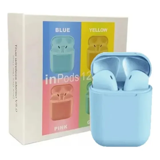 Fone De Ouvido Earphones Tws Bluetooth Ios Android I12 Color
