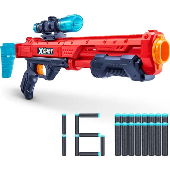 Escopeta Con Mira Hawk Eye Rifle Pistola Dardos X Shot Nerf