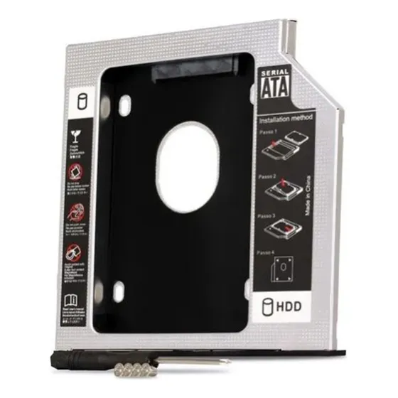 Caddy 9.5mm Case Adaptador Hd Dvd Sdd Gaveta Sata Notebook