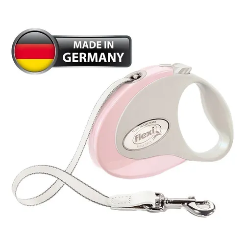 Correa Retractil Flexi Style M Cinta 5mts Hasta 25 Kg Rosa