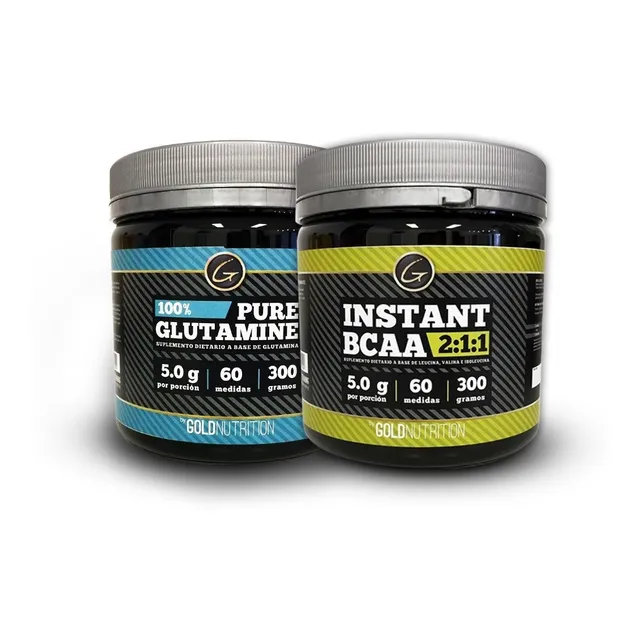 Pack Amino - 100% Pure Glutamine + Bcaa 2:1:1 Sabor Sin sabor