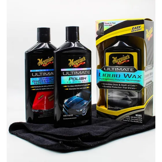 Kit Meguiar´s Ultimate Compound, Polish Y Liquid Wax / Cera