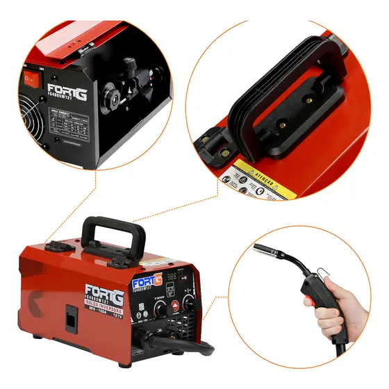 Máquina Solda Inversora Compacta 127V MIG Sem Gás 1000A Classe Proteção F FortG
