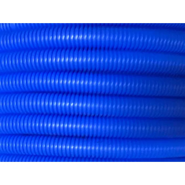 Caño Corrugado Azul  Antillama De 25 Mm Rollo De 50 Metros