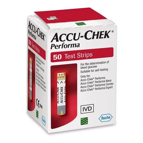 Accu Chek Performa de Tiras Reactivas color rojo