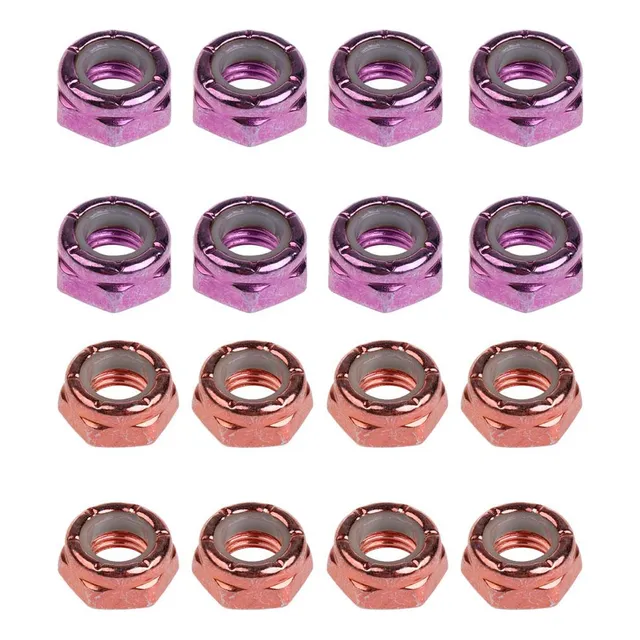 16 Tuercas De Tornillo De Eje De Rueda De Chocolate Violeta