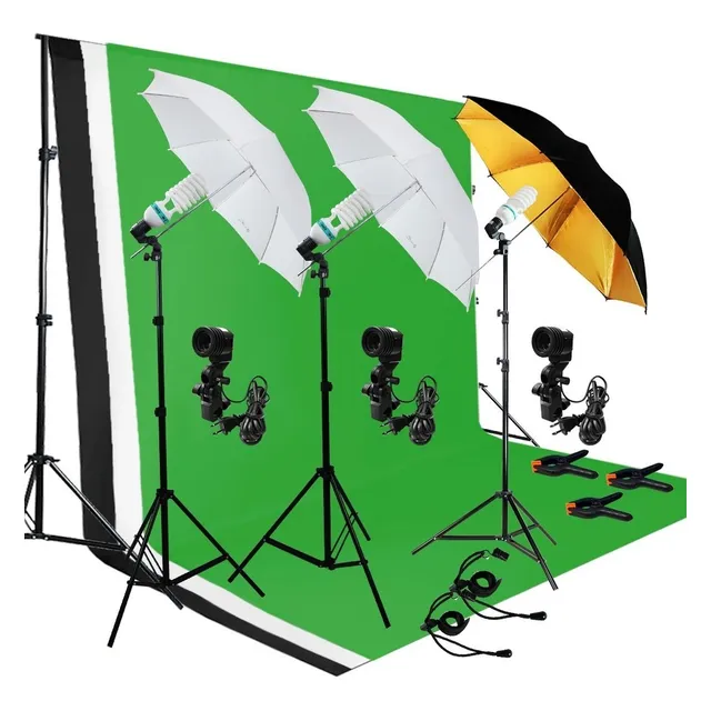 Kit Fotografia Umbrella Luces Kit Estudio Bulb Muslin Luz