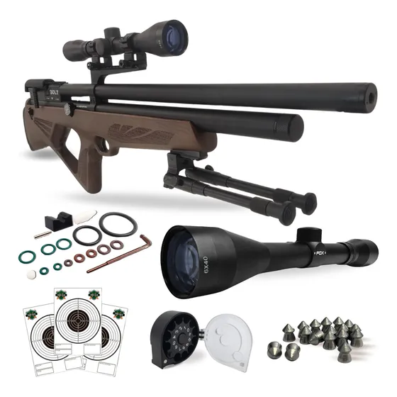 Rifle Aire Comprimido Pcp Bolt X3 Bullpup Mira Bipode 9c.