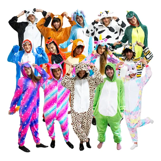 Pijama Enterizo Kigurumi Personajes Adulto Mameluco Invierno