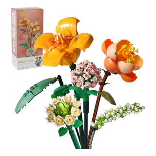 Conjuntos De Construção De Buquê De Flores De Mini Tijolos Conjuntos De Construção De Buquê De Flores De Mini Tijolos