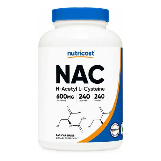 Nutricost Nac (n-acetyl L-cysteine) 600mg, 240 Cap Sabor Sin Sabor