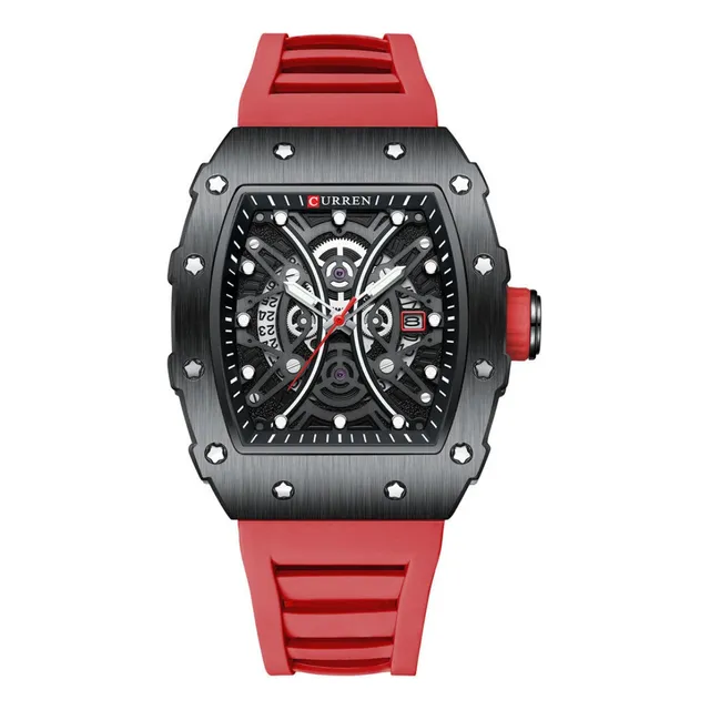 Reloj Curren Rectangular Estilo Richard Mille / Fluorecente