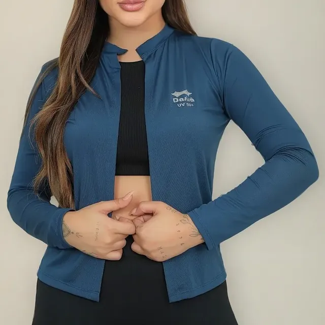 Casaquinho Casaco Blusa Proteção Solar Uv50+ Praia Academia
