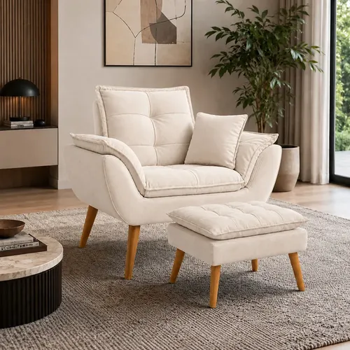 Kit 01 Namoradeira E 02 Poltronas Stella Corano Nozes | MercadoLivre