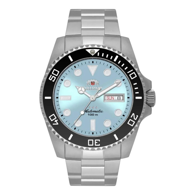 Relógio Orient Automático Submariner Nh3ss010 A1sx Correia Prateado Bisel Preto Fundo Azul... Relógio Orient Automático Submariner Nh3ss010 A1sx Correia Prateado Bisel Preto Fundo Azul...