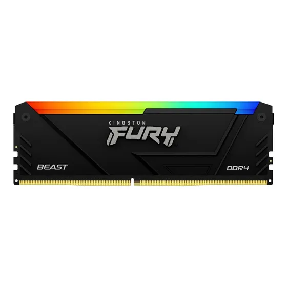 Memória Ram Para PC Ddr4 32gb 3200mhz Cl16 1x32gb Kingston Fury Beast Kf432c16bb2a/32 Gamer Led Rgb