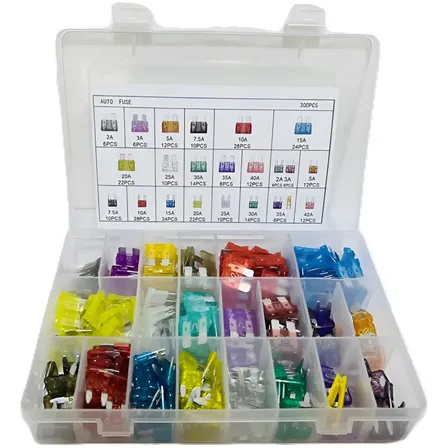 Fusível Lamina Carro Automotivo 300 Peças Brinde Estojo  2v