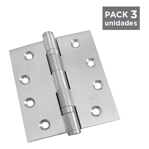 Pack 3 Bisagras Acero Inoxidable 40x35 / Con Rodamientos