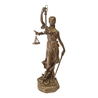 Diosa De La Justicia Temis 27cm Con Espada Y Balanza Diosa De La Justicia Temis 27cm Con Espada Y Balanza