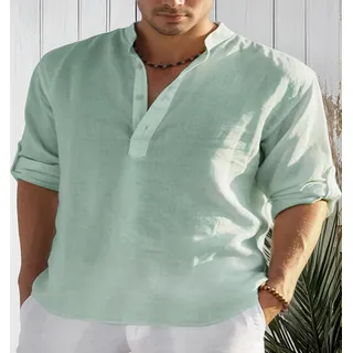 . Camiseta De Manga Larga For Hombre En Lino Liso . Camiseta De Manga Larga For Hombre En Lino Liso