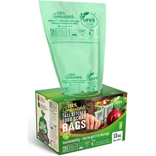 Bolsas Unni, 100% Compostáveis, 49,2 Litros, 4 X 50 Unidades Bolsas Unni, 100% Compostáveis, 49,2 Litros, 4 X 50 Unidades