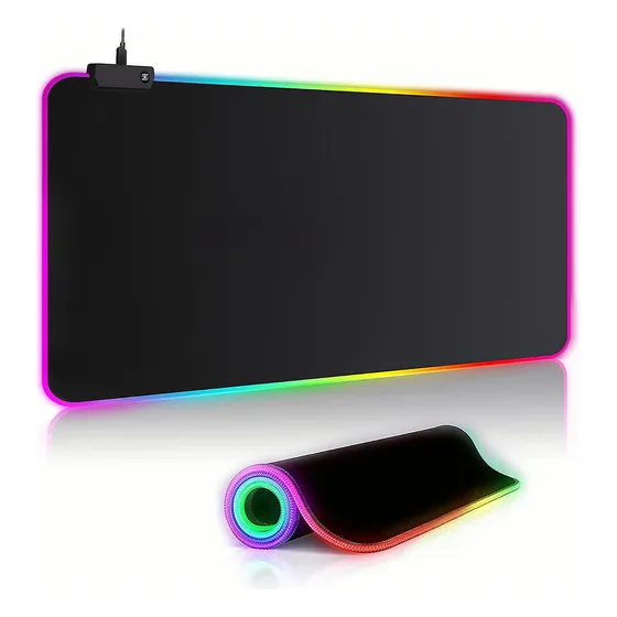 Alfombrilla De Ratón Gamer Rgb Luz Led Lonk Mouse-01b 80x30cm