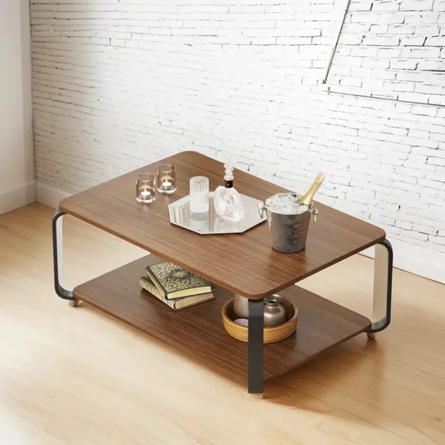 Mesas De Centro Mesa Auxiliar Madera Modernas Sala 100*48cm Color Marron