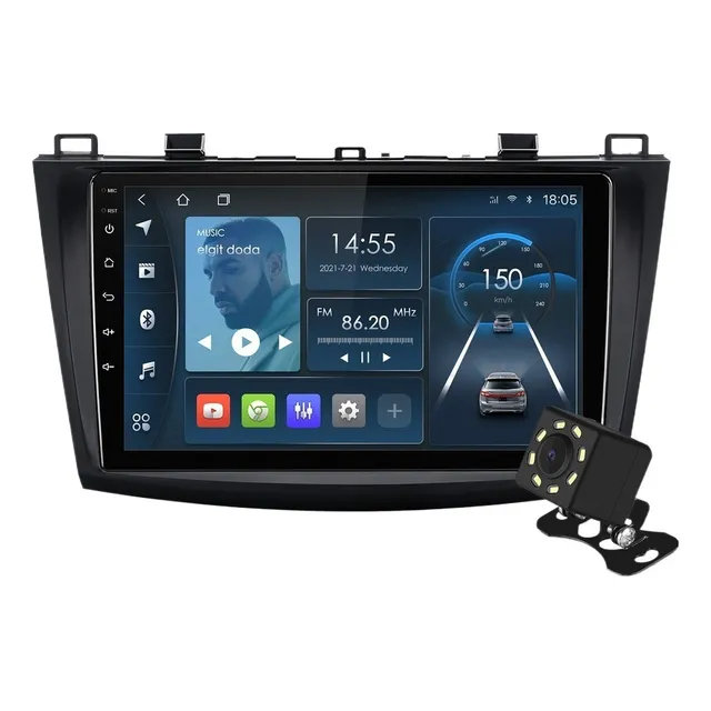 Zk Estéreo 2g+32gb Para Mazda 3 10-2013 Frente Arnés Cámara
