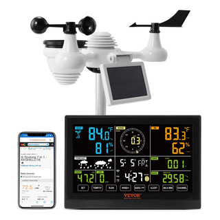 Estación Meteorológica | Solar Wifi 7 En 1 7.5in Lcd Estación Meteorológica | Solar Wifi 7 En 1 7.5in Lcd