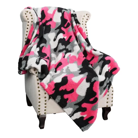 Cobija De Sherpa De Camuflaje De Cataluña, Manta Acurrucada 