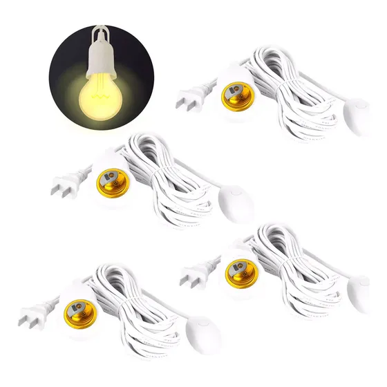 10pcs E27 Doméstica Eléctrica Con Socket 10mts Portalámpara