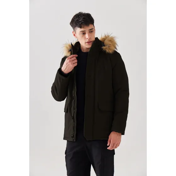 Parka Tyler Negra Verde Hombre Airborn