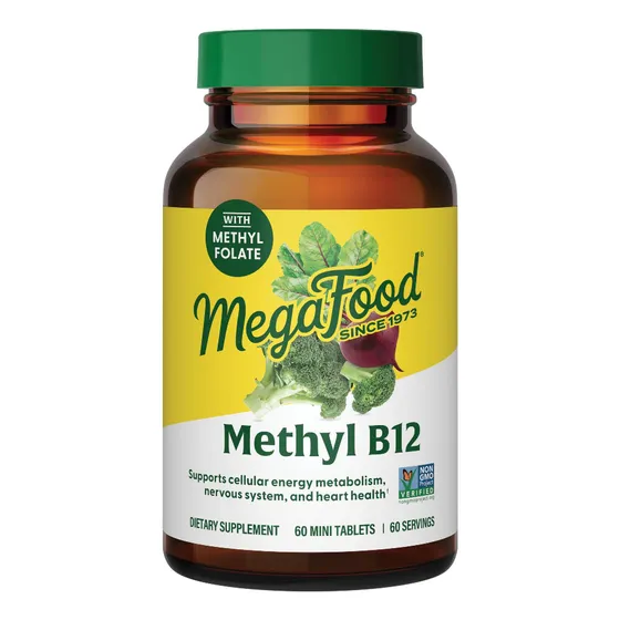 Suplemento Megafood Methyl B12 60 Comprimidos Veganos