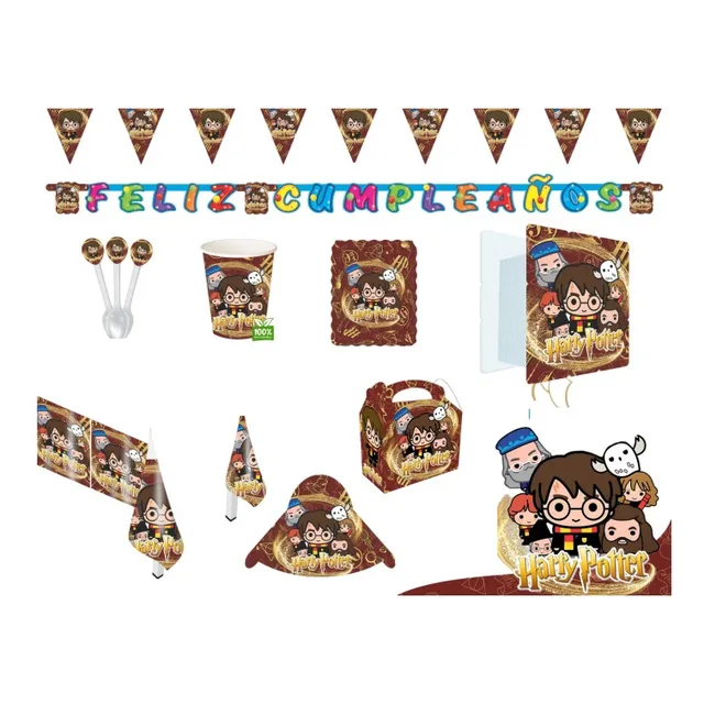 Kit Decoración Harry Potter Piñata Fiesta Infantil Económi