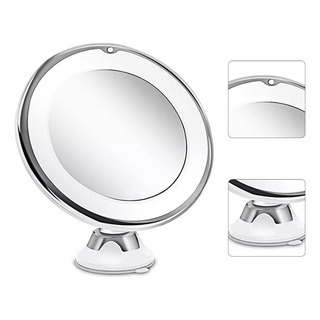 Espelho Led 360 FlexĂvel 10x Aumento Ventosa Maquiagem Barba Espelho Led 360 FlexĂvel 10x Aumento Ventosa Maquiagem Barba