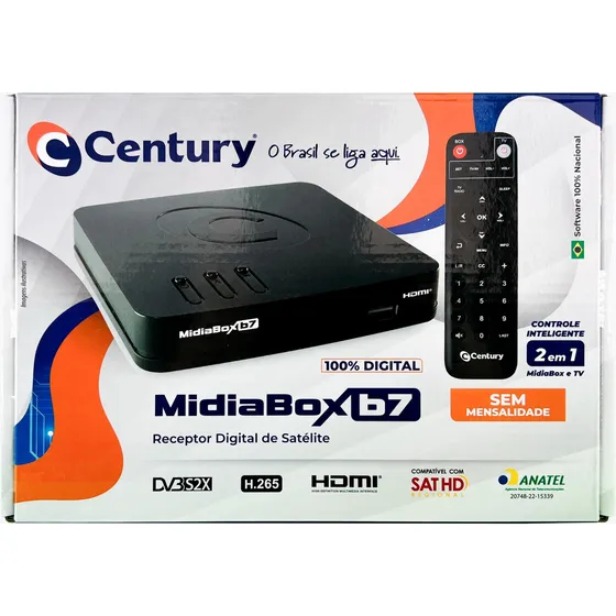 Receptor Midiabox B7 Century MidiaBox B7 Hdtv Sat Regional