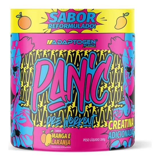 Pré-treino Panic 300g Com Beta Alanina  Adaptogen Preworkout