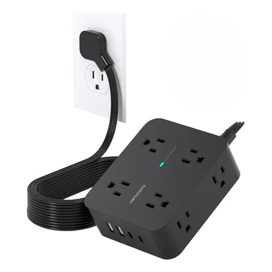 Extensión Eléctrica Regleta Enchufe Plano Multitoma 12 En 1