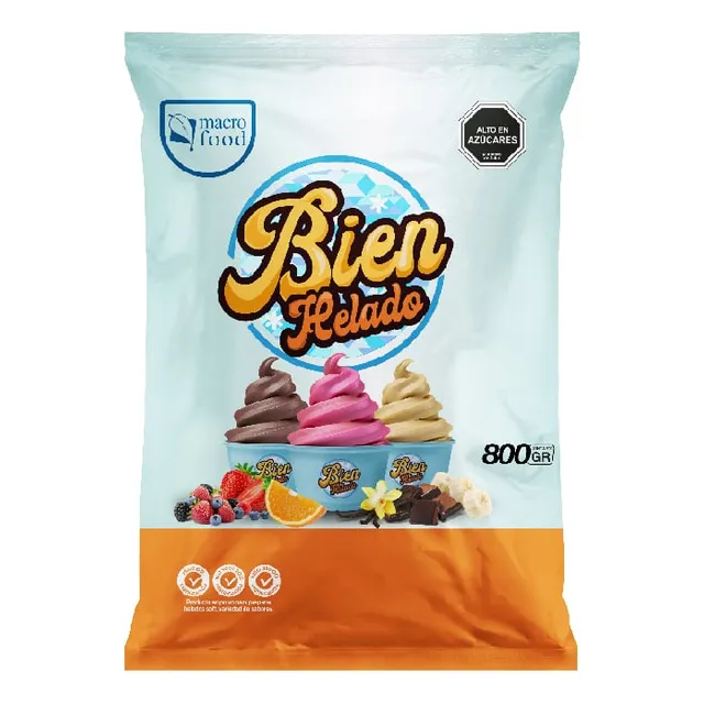 Helados Soft Macro Food 800g Sabores A Elección