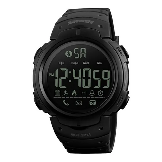 Reloj Bluetooth Smart Watch  Skmei 1301 Negro, Podometro