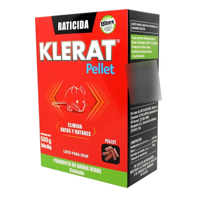 Veneno Ratones Klerat Pellet (500 Gr)