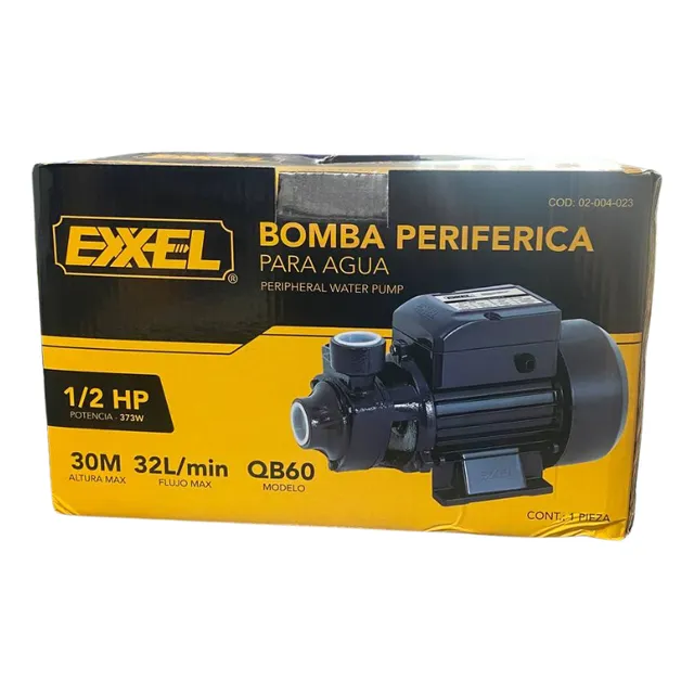 Bomba Periférica De Agua 1/2hp Bobina De Aleación 30m 32l