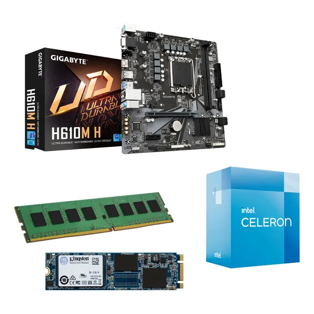 Kit Actualización Intel Celeron G6900 H610 Ddr5 16g 500gb Kt