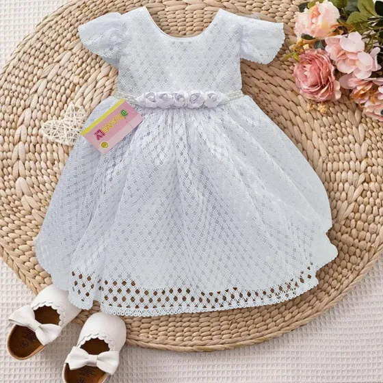 Vestido De Niñas Para Bautizos Y Fiestas Ref. 1040