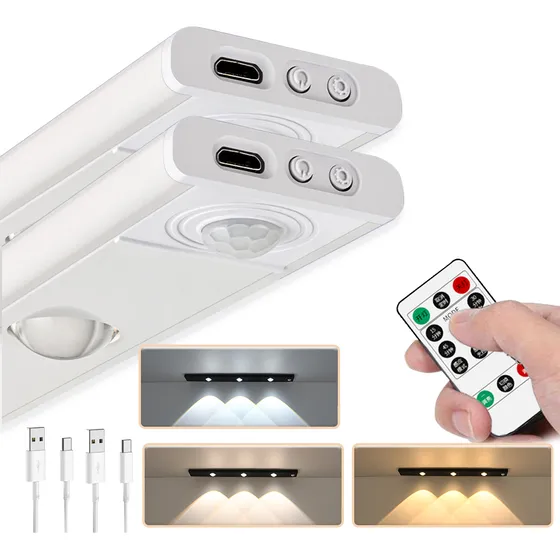 Pack 2 Luz Led Con Sensor De Movimiento Con Control Remoto