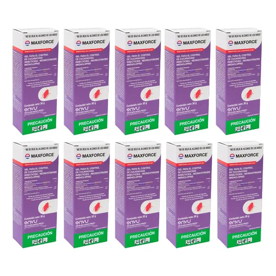 Maxforce Bayer 30 Gr Veneno Para Cucarachas Max Force 10 Pzs