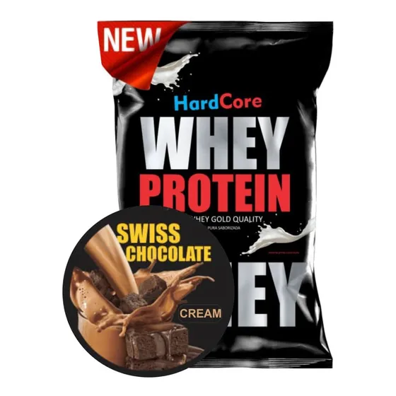 1 Kg De Whey Protein Proteína Hardcore Chocolate Suizo