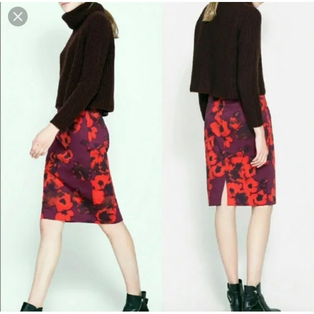 Falda Dama Zara Flores. Bershka Shein Aldo Mango Nine West